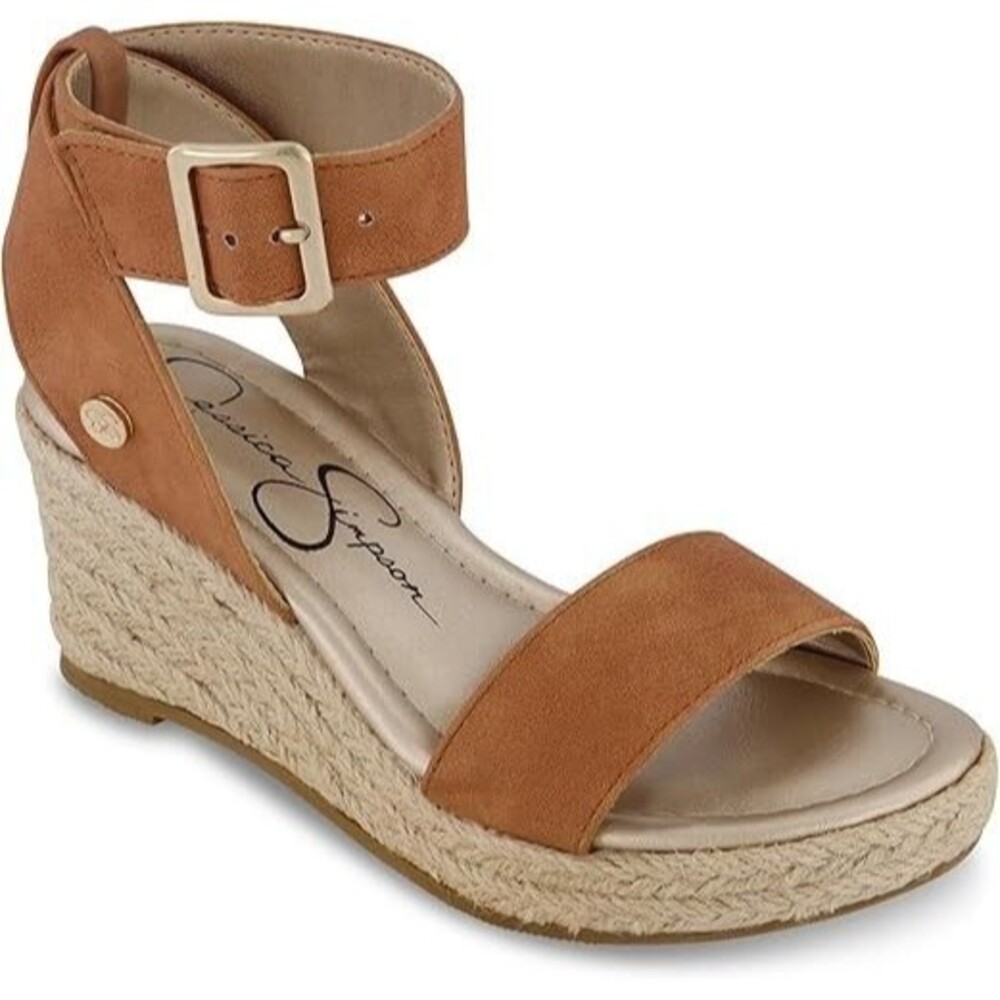 NEW Jessica Simpson Little & Big Girls Asha Cuff Wedge Open Toe Sandals Youth 5